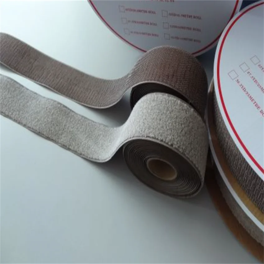 Silver fiber EMF Shielding Hook and Loop fastener tape Conductive Velcroes