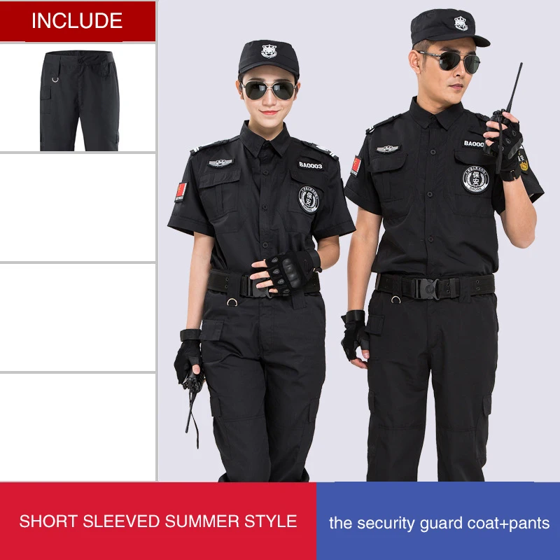 Высококачественная Униформа охранника с длинным рукавом и коротким рукавом на заказ, униформа охранника на продажу