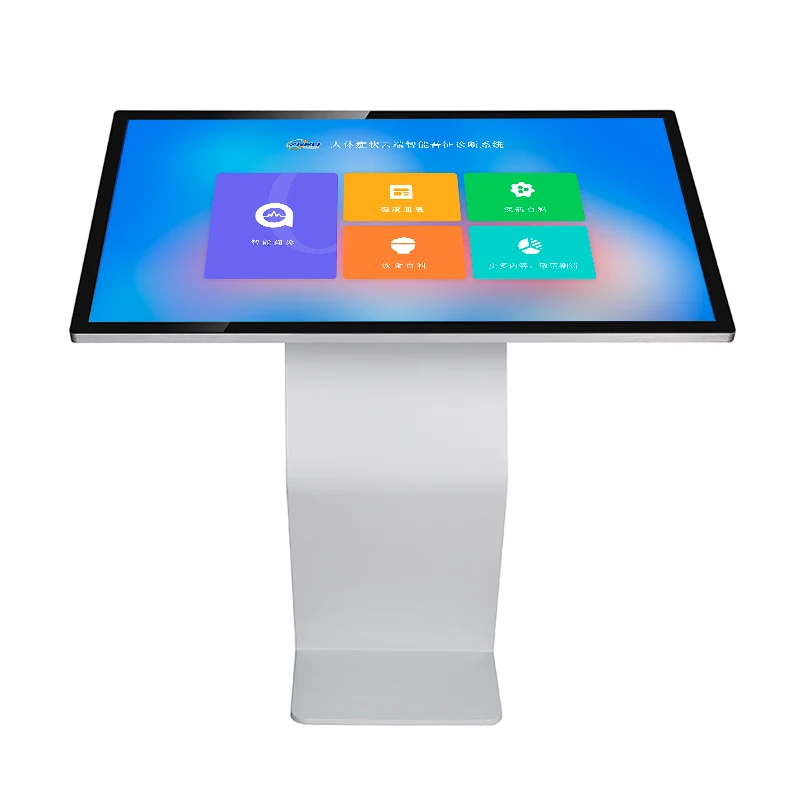 kiosk stand k type  43 inch capacitive touch free standing  Wifi Sim card self service information Kiosk touch screen for mall