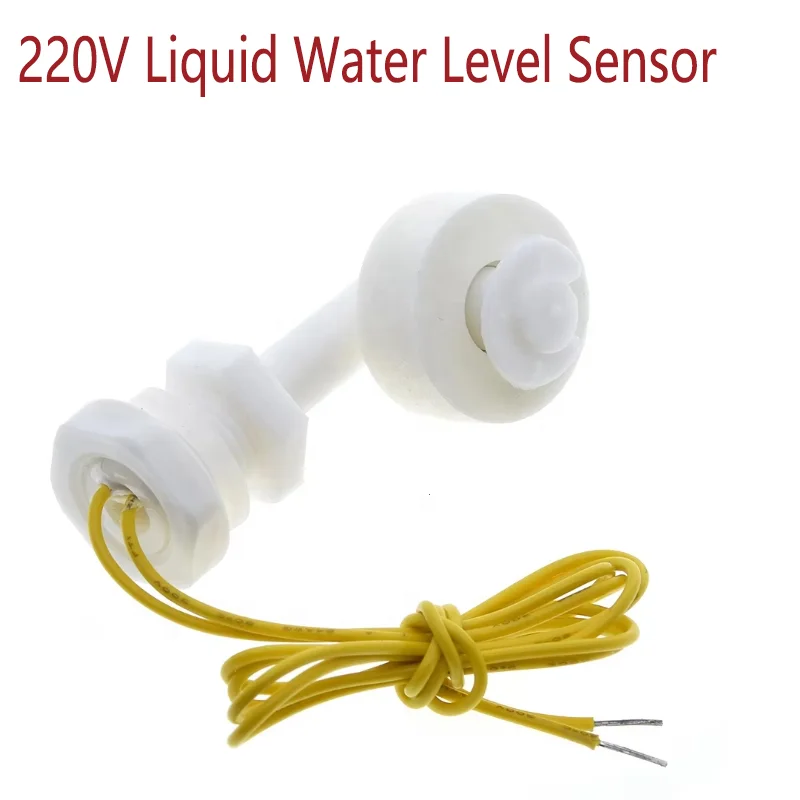 Direct Current 220V Liquid Water Level Sensor Right Angle Float Switch for Fish Tanks NEW