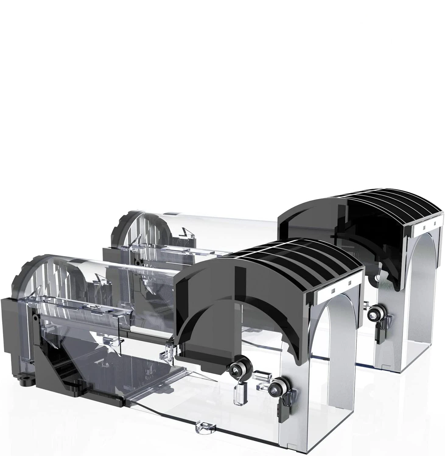 Easy to clean Transparent plastic rodent mice traps cage catch no kill mouse-trap live humane mouse trap