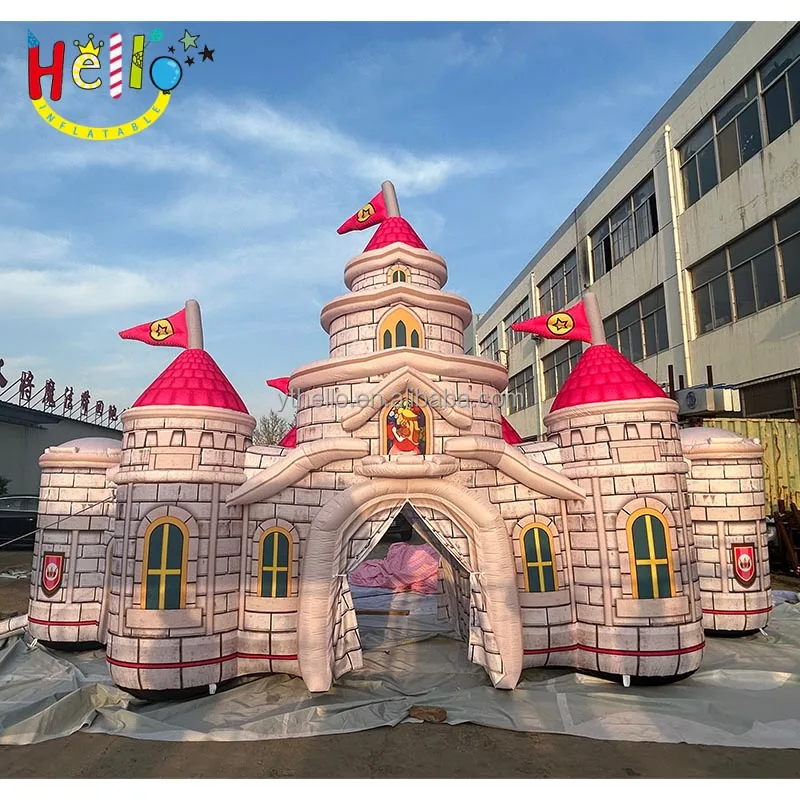 princess castle entrance blow up arch stage play prop inflatable castle gate