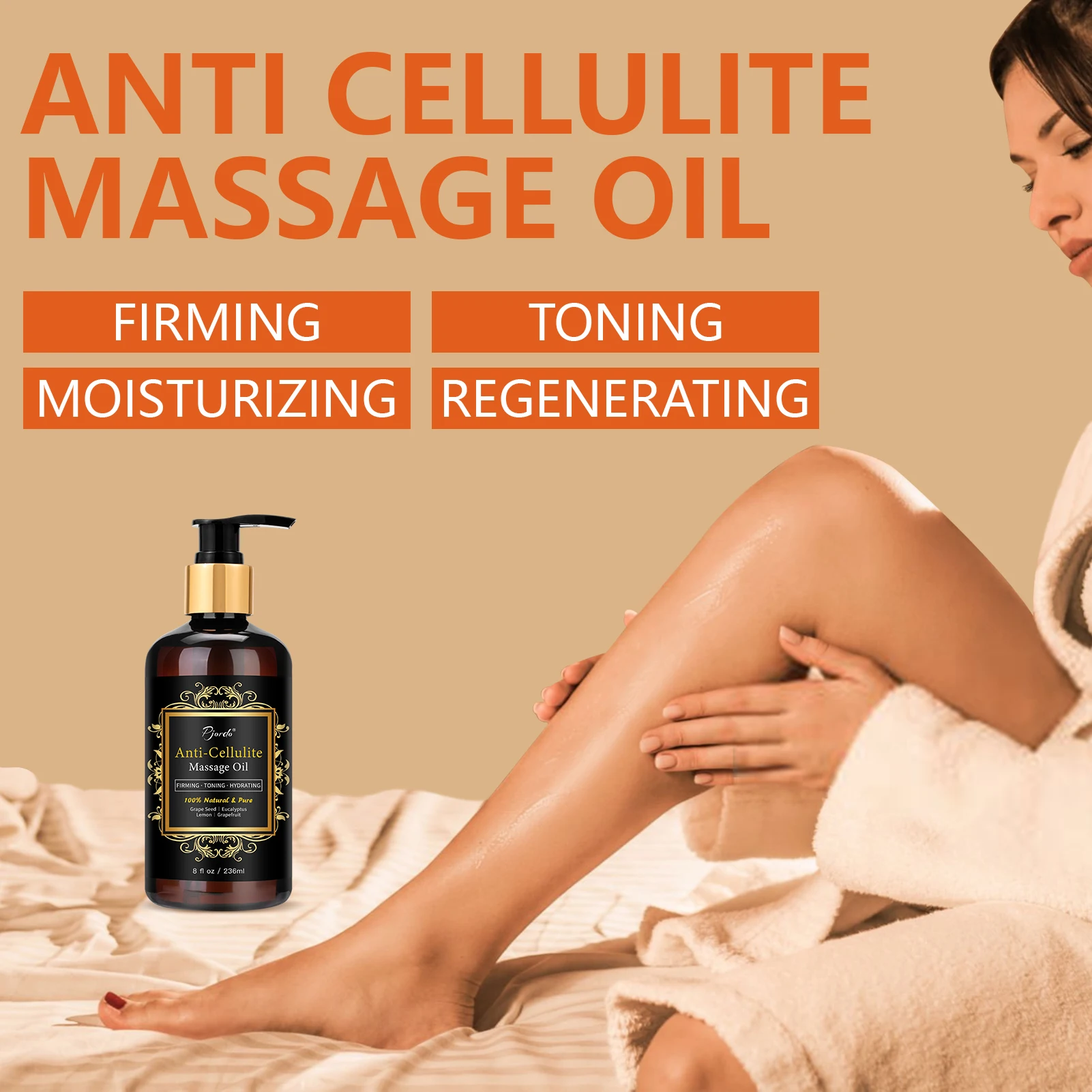 Private Label Natural Body Care Firming Massage Oil Thin Leg Waist Fat Burner Anti Cellulite Weight Loss Slimming Massage Oil