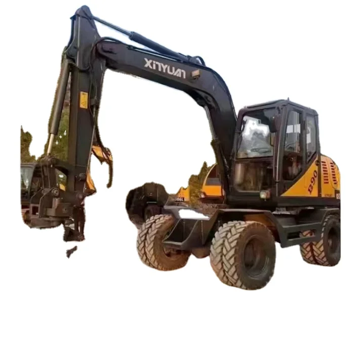 Made in China high quality new source XYB90 tire excavator XYBB90 used excavators B90 Wheeled excavator sold worldwide