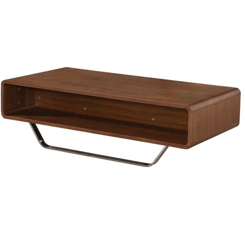 High Quality USA market design wooden coffee table with metal leg popular design sofa table high quality walnut center table