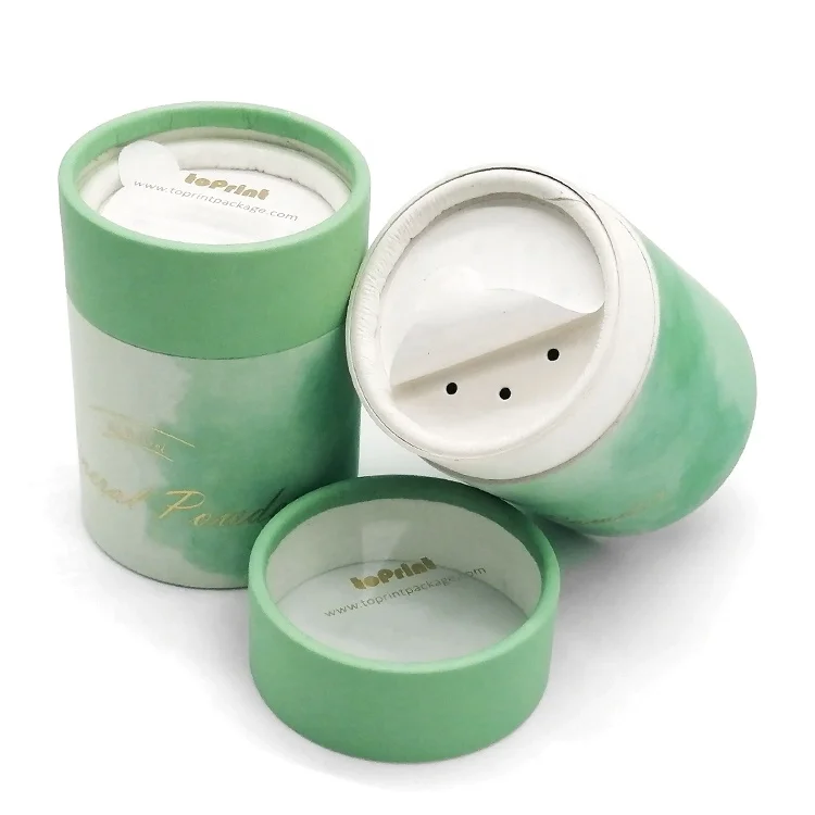 Биоразлагаемый картонный контейнер, банки с ситечками, шейкер, бумажная трубка для 50 г, порошковая упаковка для сухого шампуня, порошка для волос