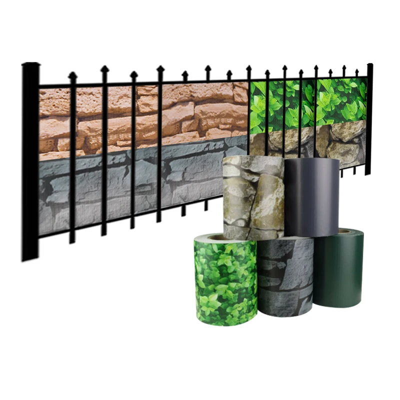 UV- resistant decorative garden fence pvc strip tarpaulin fence material China good supplier
