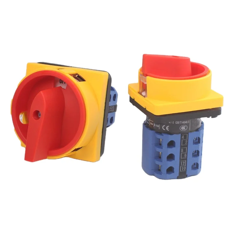LW26GS-20/3 rotary switch  Universal transfer switch 2 speed padlock type emergency stop isolated power cut 3P 20A