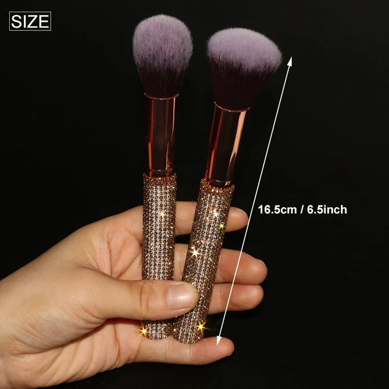 Wholesale Rhinestone Makeup Brushes Private Label Makeup Brush Set Bling Vendors