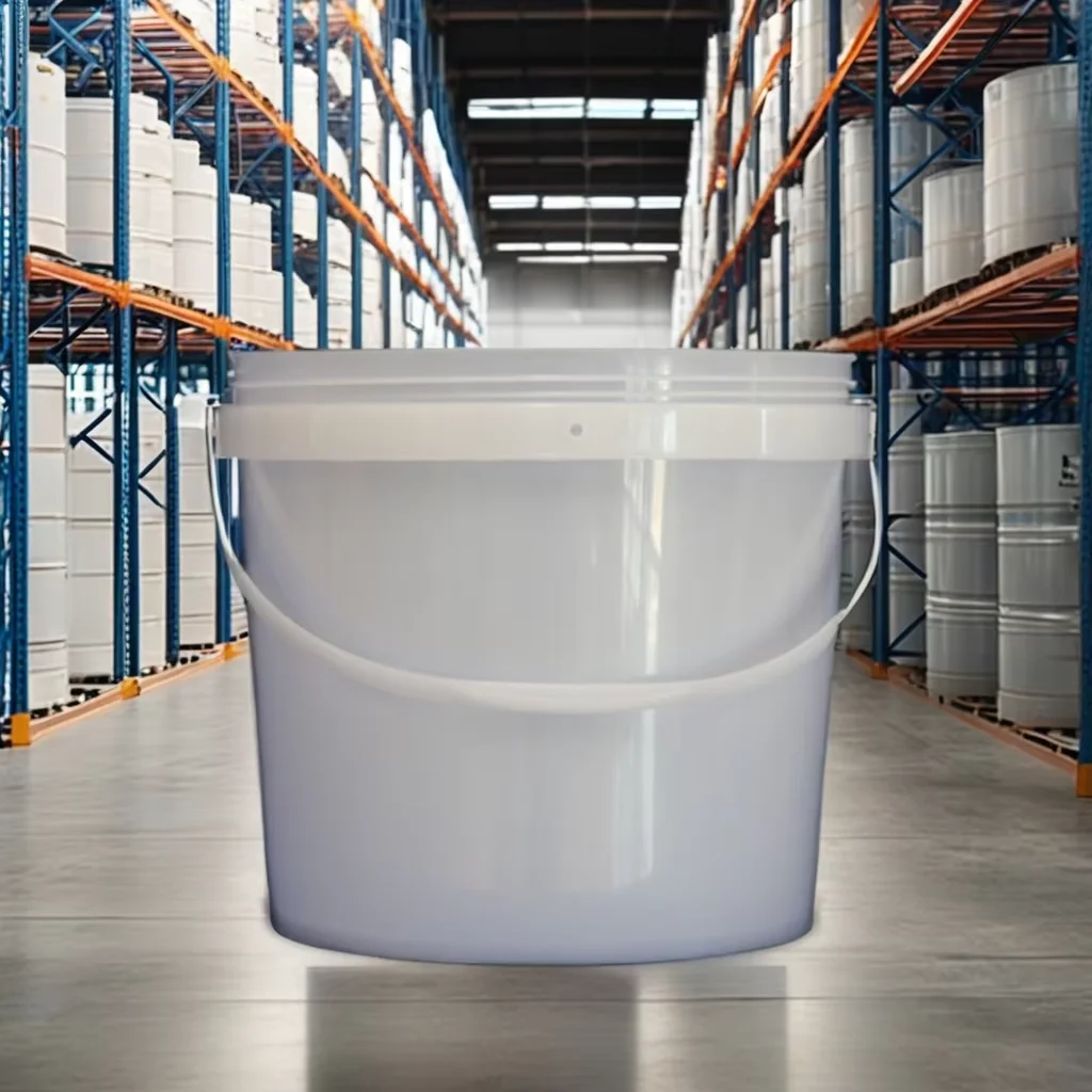 Оптовая продажа белое пластиковое ведро для пищевых продуктов объемом 8 л с поддающимся переработке крышками из полипропилена металлический упаковочный барабан хранения/ведро масла емкостью