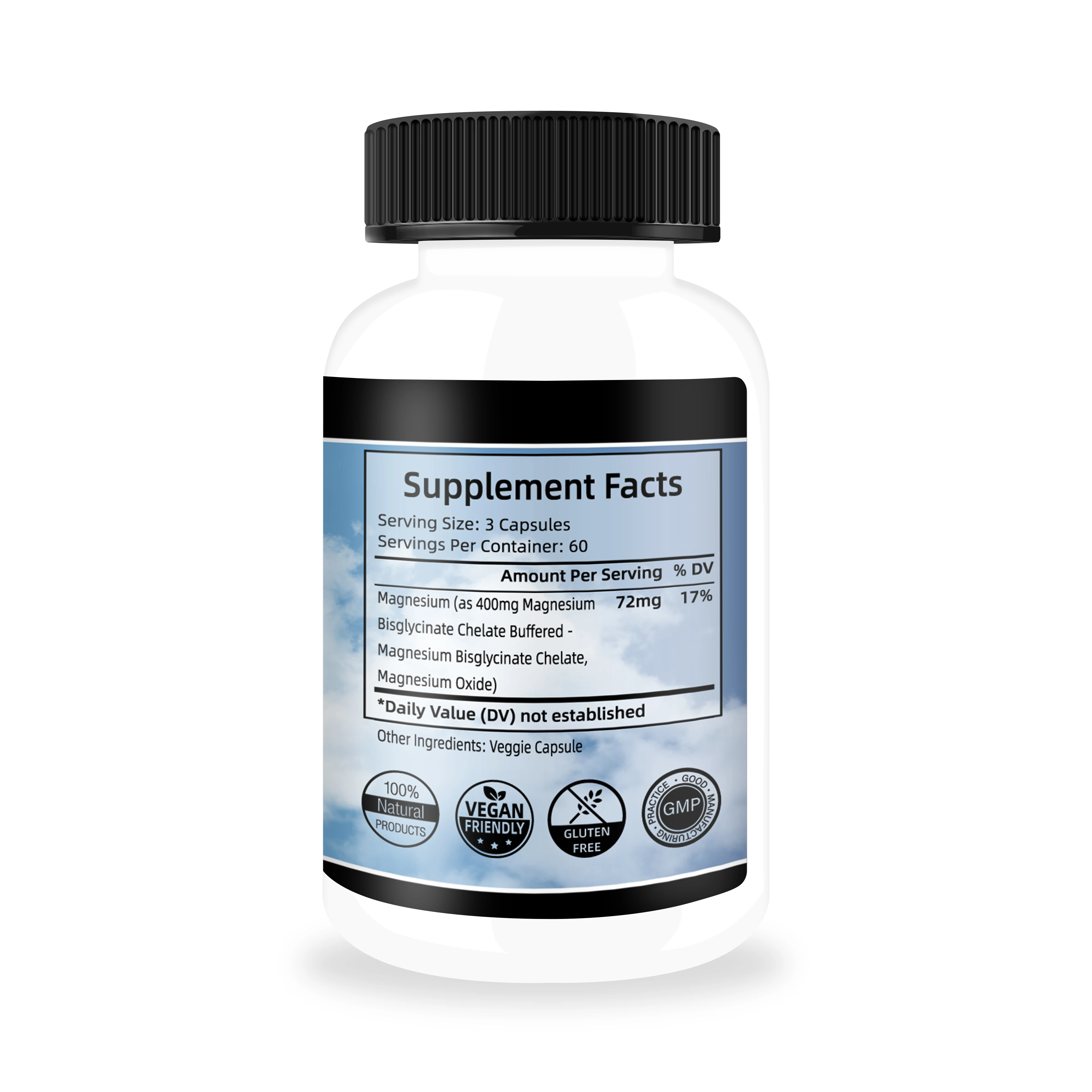 Magnesium Bisglycinate Chelate Capsules 180 count Maximum Absorption Healthy Energy Muscle Bone Joint Support