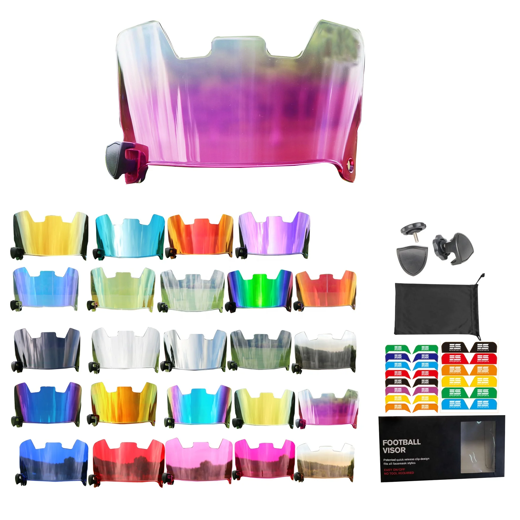 GF-Peach Color football face guards visors customized American sporting equipment