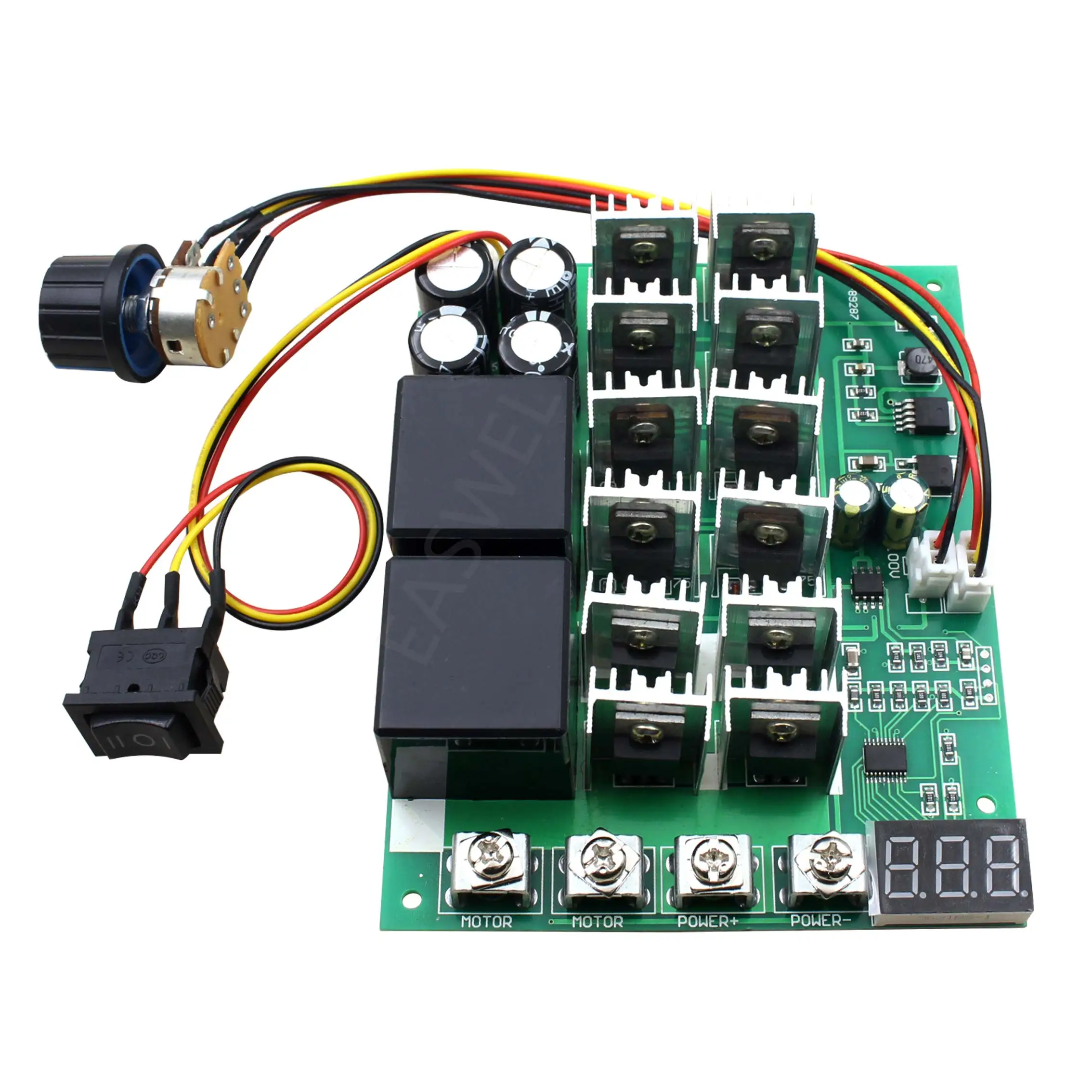 Taidacent от 10 В до 55 в PWM HHO RC реверсивный переключатель управления со светодиодным дисплеем 12 24 36 48 100 А контроллер скорости двигателя постоянного