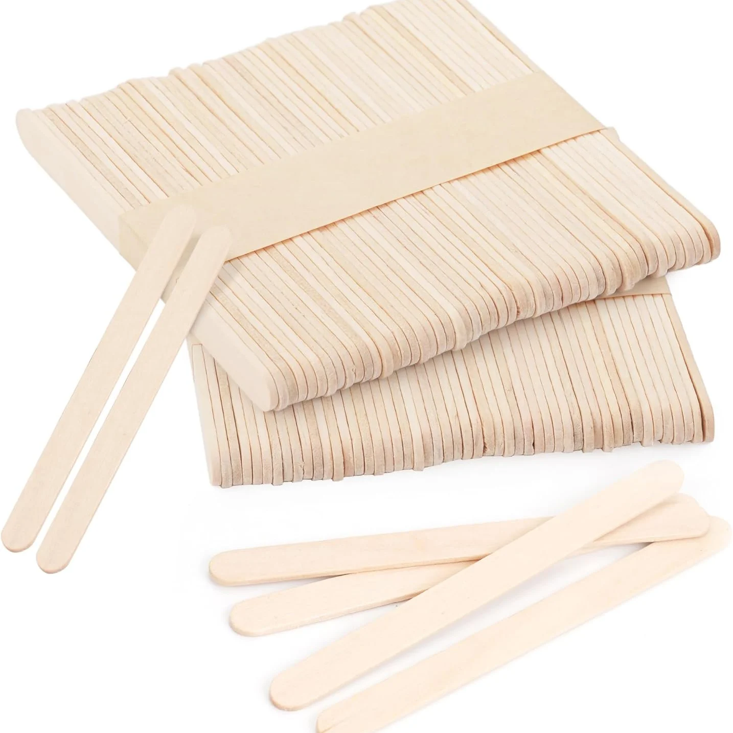 INTODIY Factory Direct Selling Disposable Wooden Ice Cream Sticks For Diy Natural Wood Popsicle Craft Sticks