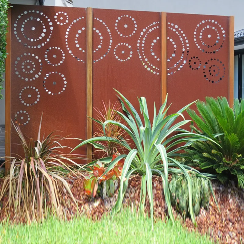 Corten Screen Metal Divider Screen For Garden, Iron Garden Gates , Garden Decorative Fence
