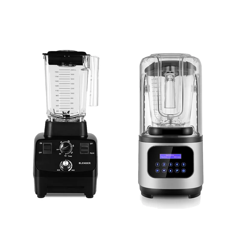 Industrial Multifunctional Commercial Blender High Performance 1500W 2L Electric Plastic Commercial Juicer Machine Push Button