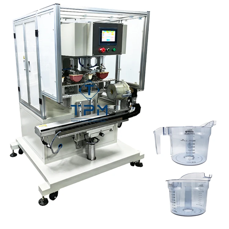 Semi-automatic 4 Colors Soybean Milk Fruit Juice Measuring Cup Servo Rotation Pad Printer Manufacturer