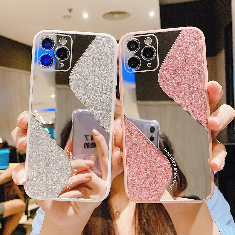 Новый зеркальный сетчатый красный подходит для iPhone11 Pro Max X / 7/8 защитный чехол 12mini Чехол