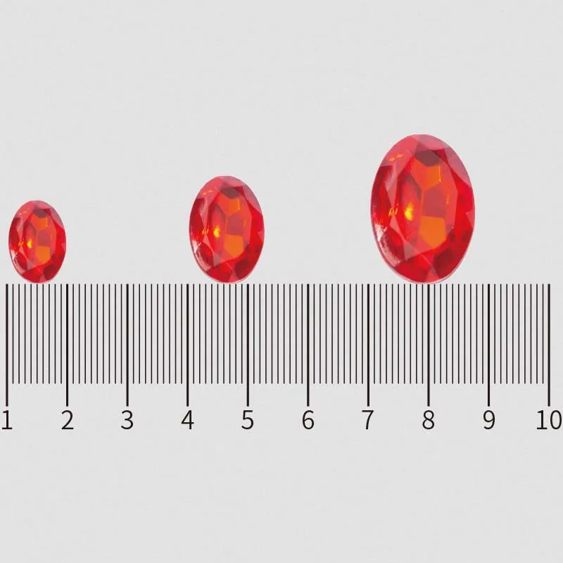 Sharp bottomed oval acrylic egg shaped diamond jewelry, adhesive crystal stone hair accessory patch