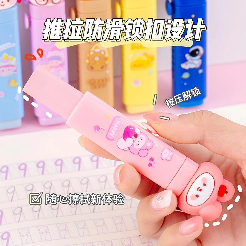 2024 top selling wholesale-school-supplies beautiful stationery custom cartoon erasers cute fancy erasers for kids
