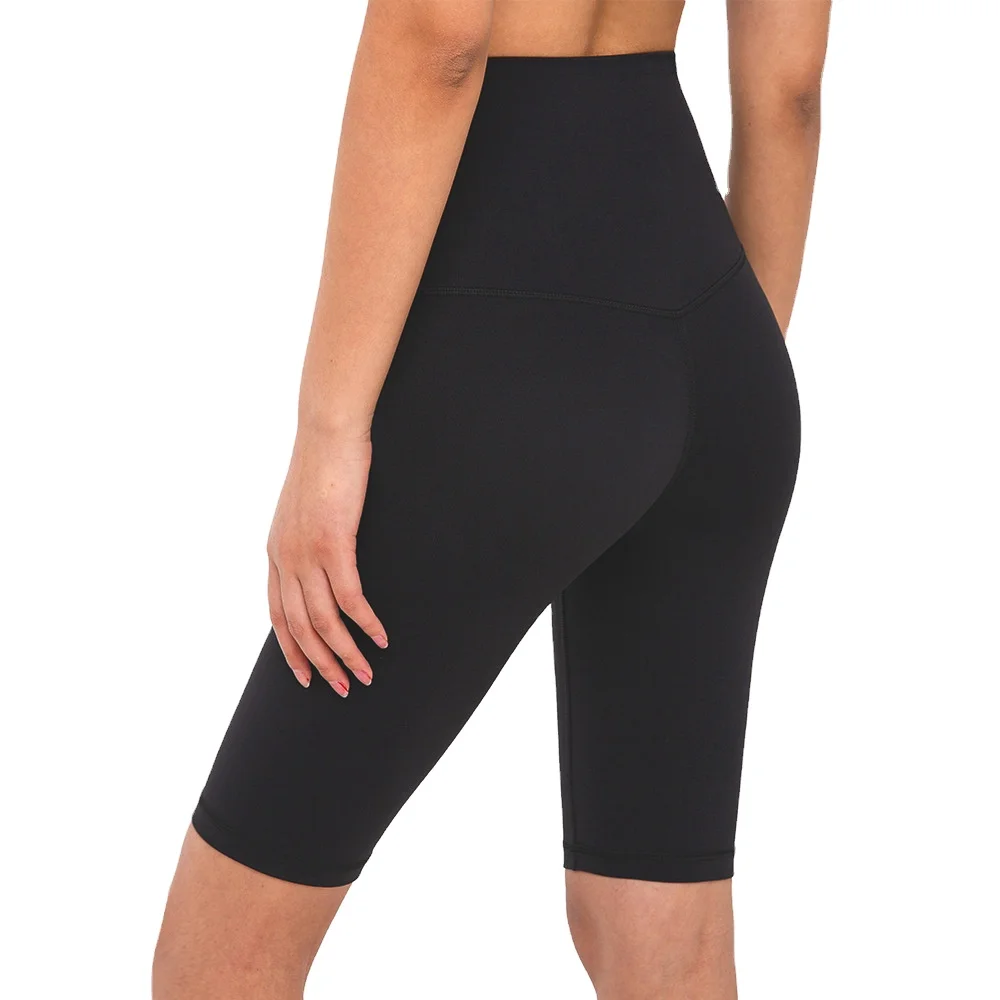 SHEDO No embarrassment line five-point high-waisted peach hip tights nude lulu yoga pants shorts