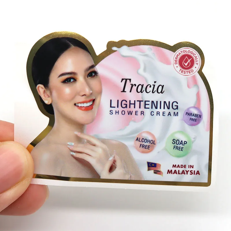 Custom Printed Private Logo Stickers Label Hair Oil Bottle Packaging And Labeling