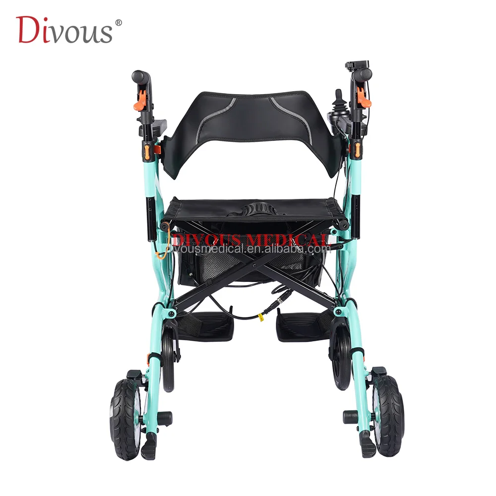 New Model Ultralight Portable Folding Power Wheelchair As Walker Seniors Stroller Electric Disabled Chair