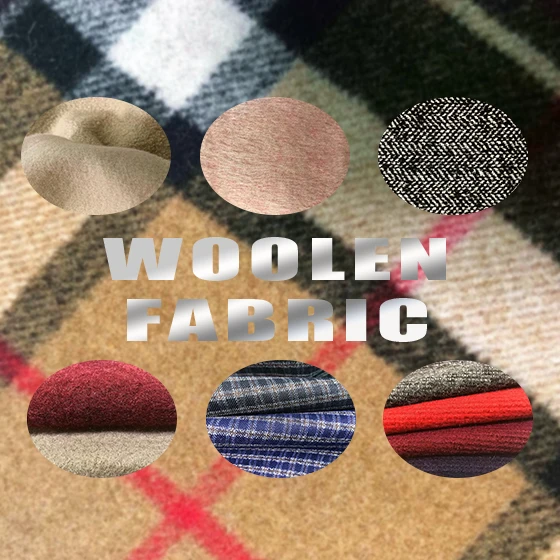 High Quality Hotsale Cheap Price Super Soft Wool Red Herringbone Fancy Woolen Fabric For Coat