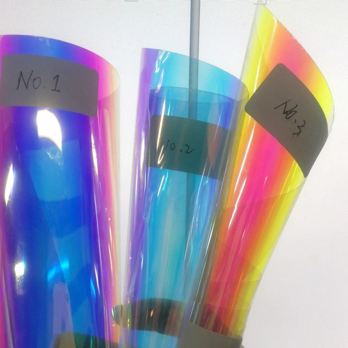 1.38*30m/roll Rainbow dichroic film iridescent chameleon building solar window film