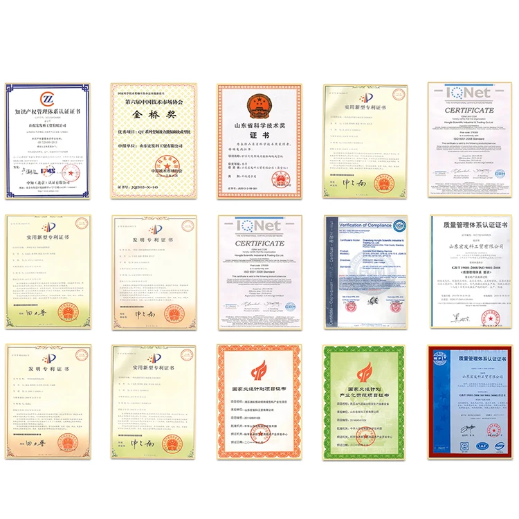 Automatic QT4-15D Hydraulic Cement Brick Production Line Hydraulic Hollow Making Machine Engine Produces Hydroform Concrete Sand