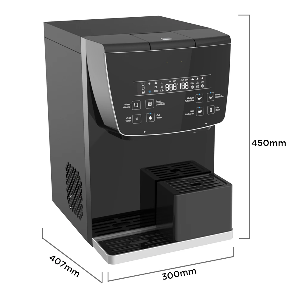 Countertop Tankless RO System Hot and Cold Water Filter Household Desktop Reverse Osmosis Water Purifier Dispenser With TDS