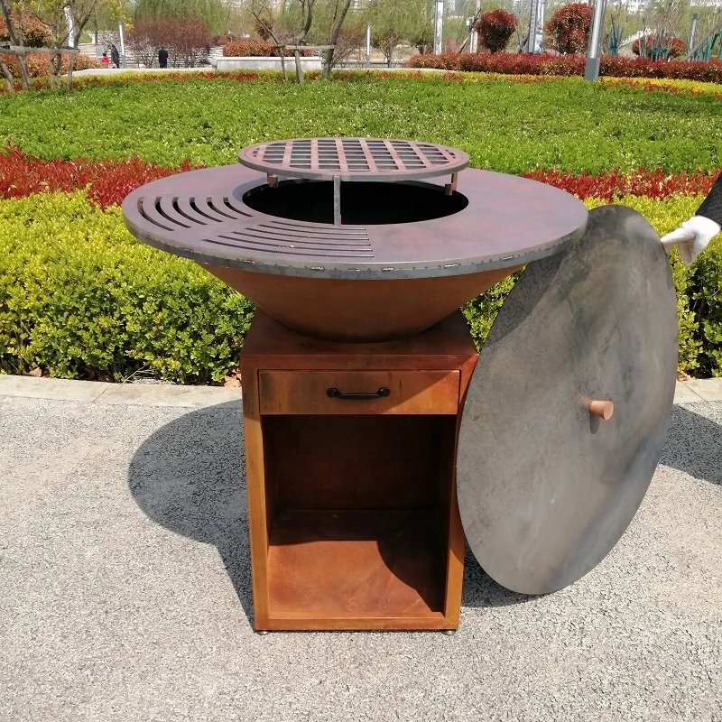  На открытом воздухе выветривания Bol Corten стальная костра