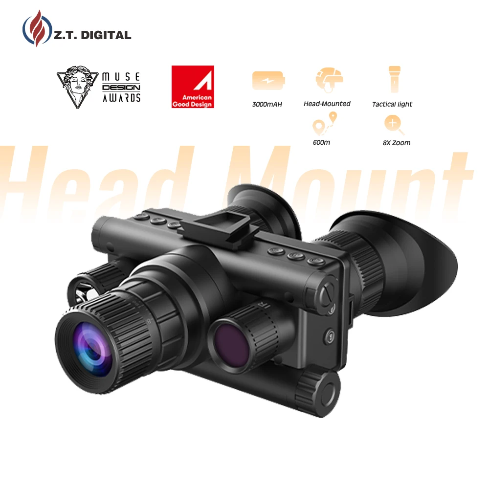 Single-Tube Digital Infrared Gen 2+ Gen 3 Helmet-Mounted Hunting Long Range tool of exploration  Night Vision Goggles