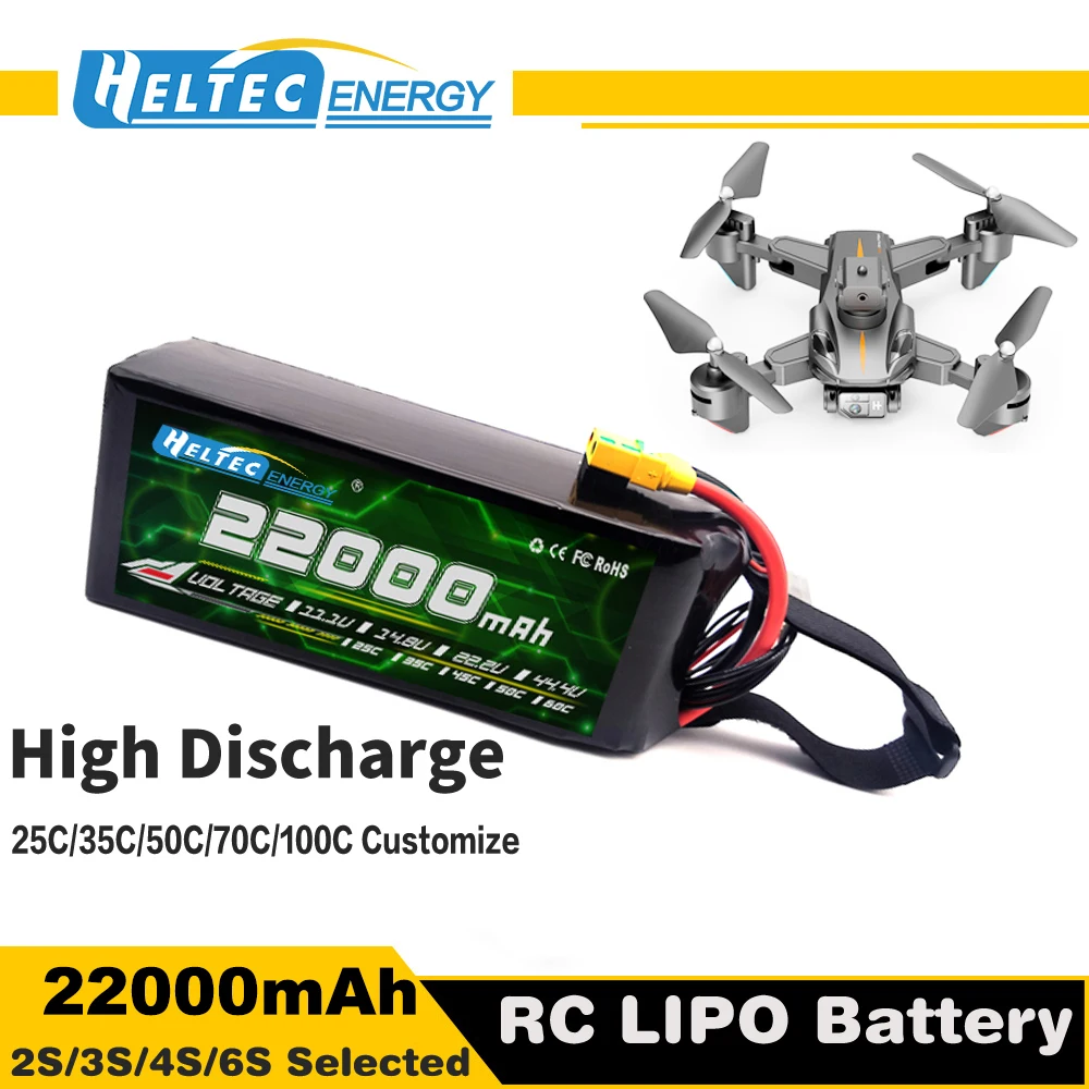 Long cycle 35C 50C UAV battery 4S 14.8V 22000mAh 16000mAh 12000mAh 10000mAh Drone battery pack T Plug XT60 plug customizable