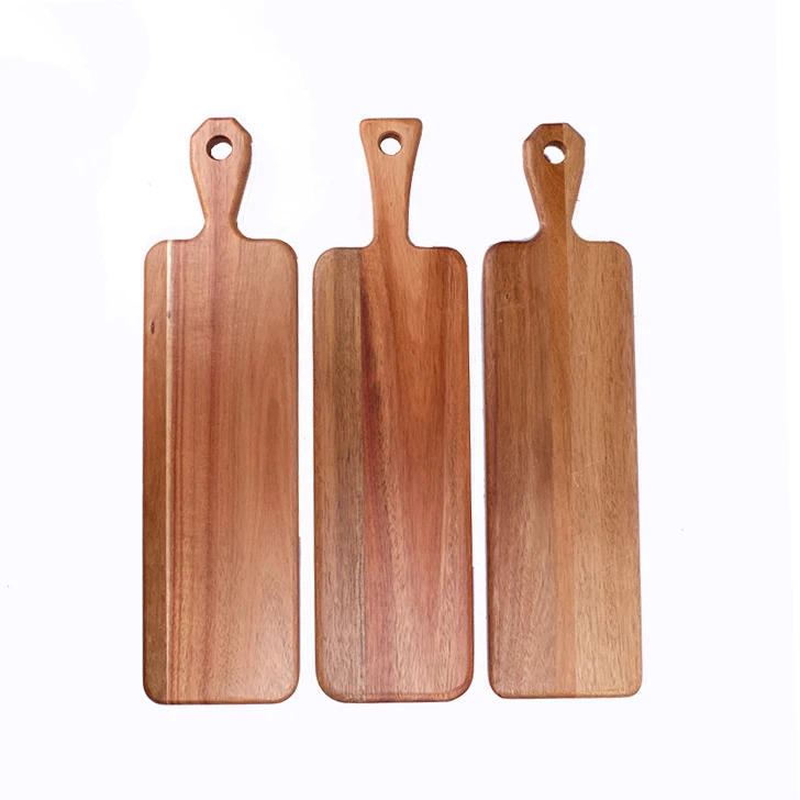 Новый продукт, разделочная доска из дерева акации с разной ручкой, доска для пиццы