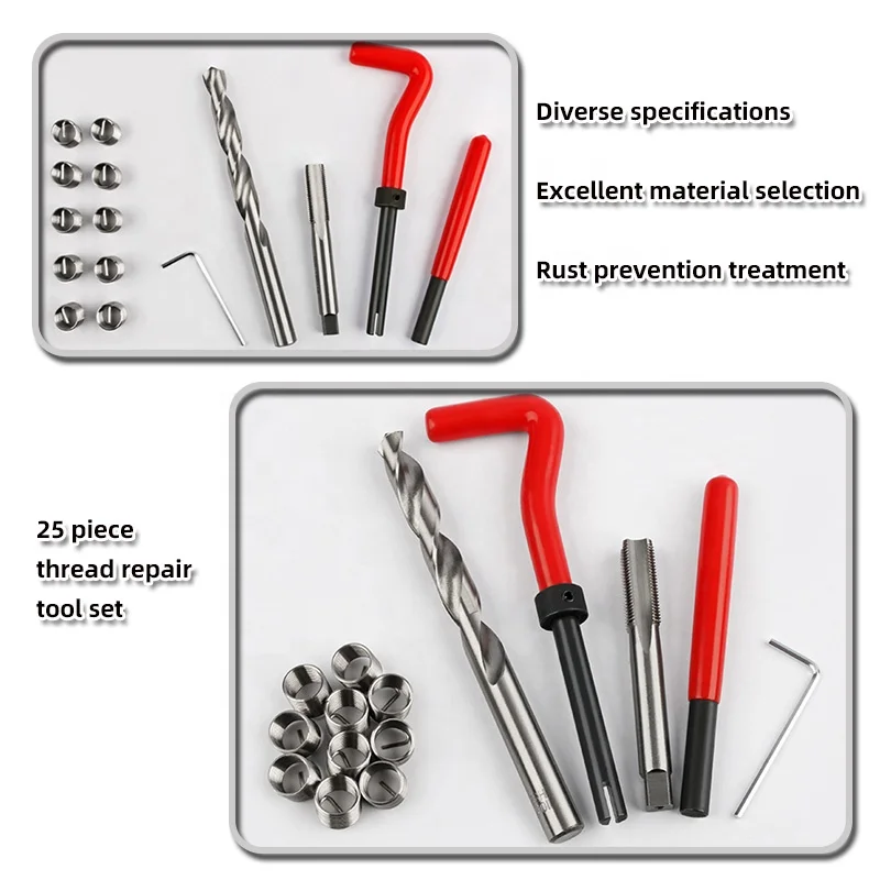 Hand Tools 25 Thread Repair Tools Set Vehicle Equipment Tools Kit Set