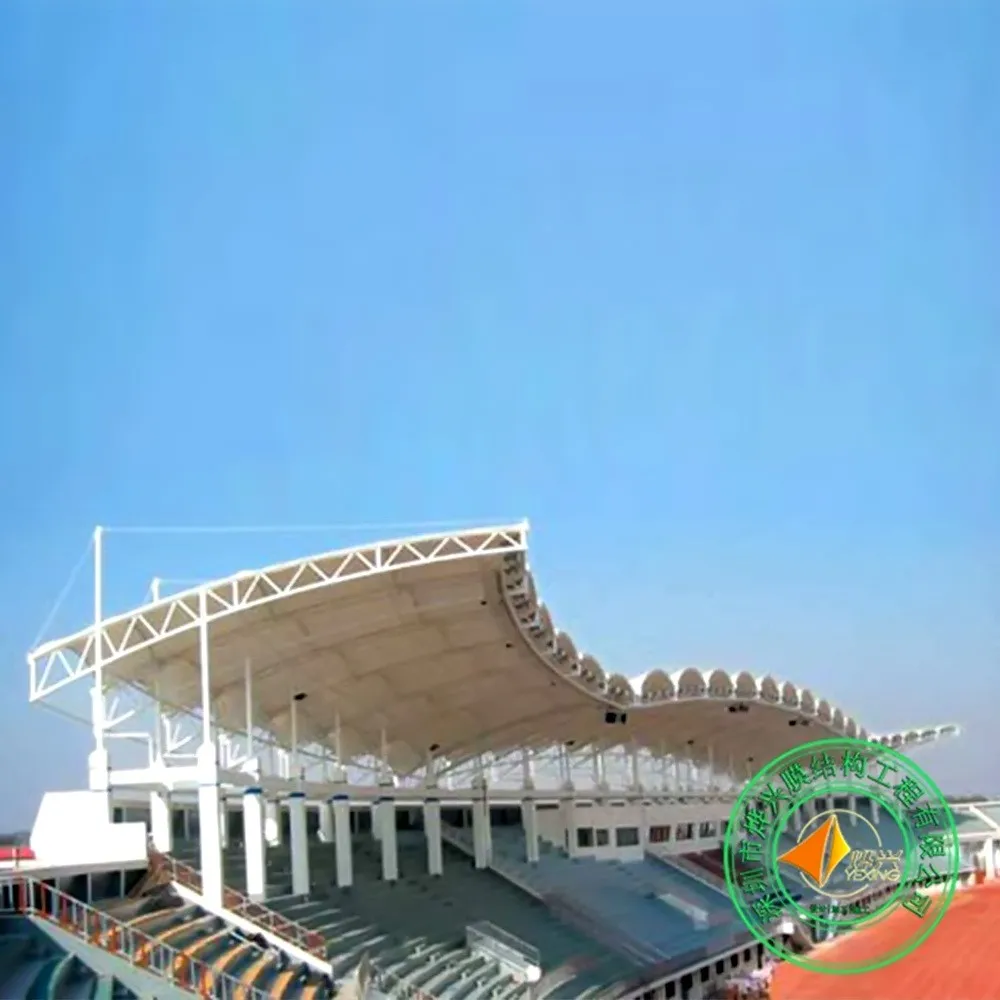 School Stand Sunshade Sports Stadium PVDF Tent Membrane Structure Architecture Tensile Membrane