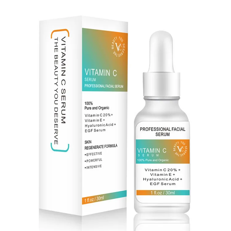 2020 Best Selling OEM/ODM Skin Care Vitamin C Serum Anti Aging Whitening Organic 20% Vitamin C Serum