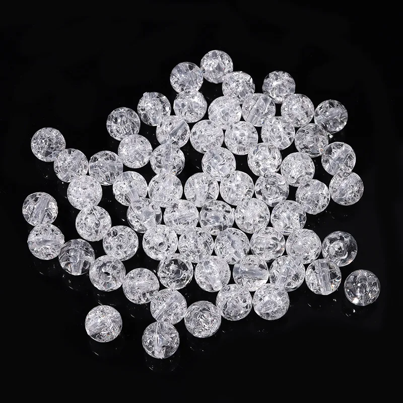 Оптовая продажа DIY 8-12 мм Crackle бисер Красочные акриловые бусины 500 г свободные для изготовления ювелирных изделий