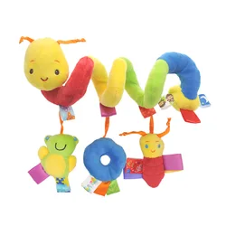Custom Stuffed Cute Cartoon Newborn Crib Bed Hanging Spiral Plush Toy Baby Spiral Hanging Toys Other Baby Toys