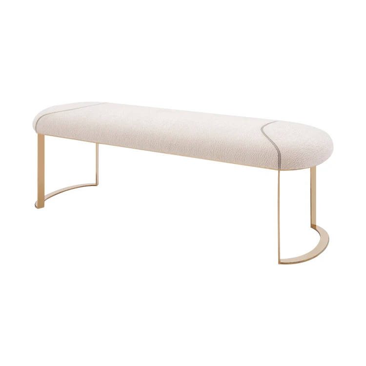 Best Selling Promotional Luxury European Bedroom Furniture Bed End Stool Bench