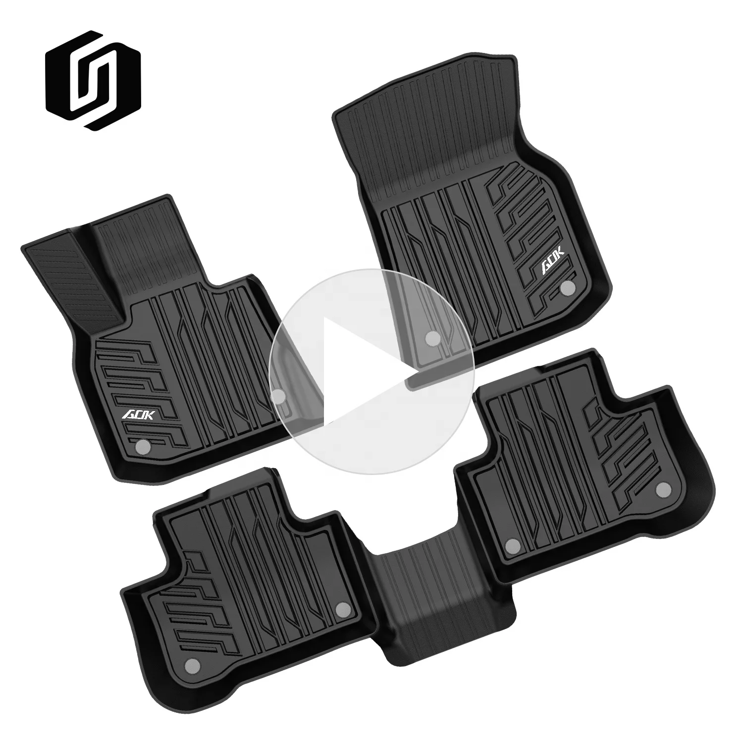 Interior car accessories Anti slip waterproof 3D TPE rubber car floor mats for BMW X3 G01 2018+//