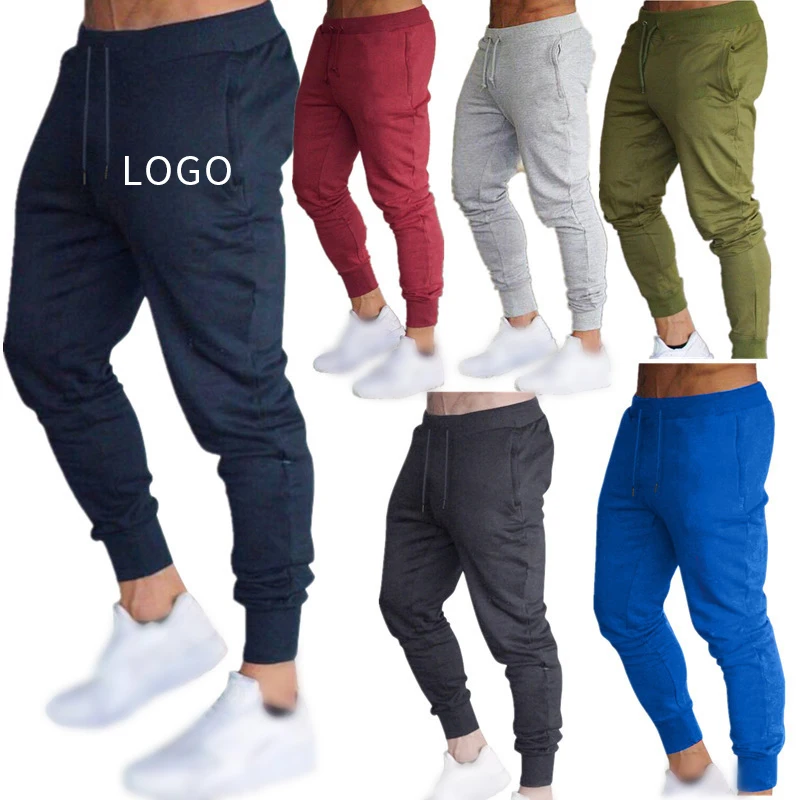 Customized Men Premium with Elastic Plus size Men Jogger Pants Trousers Solid  Gym Track Pants