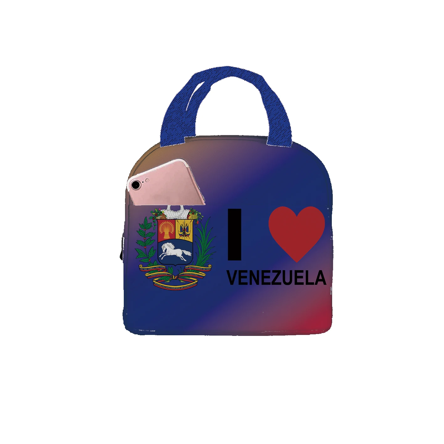 Venezuela  Lunch cooler bag thermal lunch tote bag simple and new fashion Country Flag   insulated lunch   bag