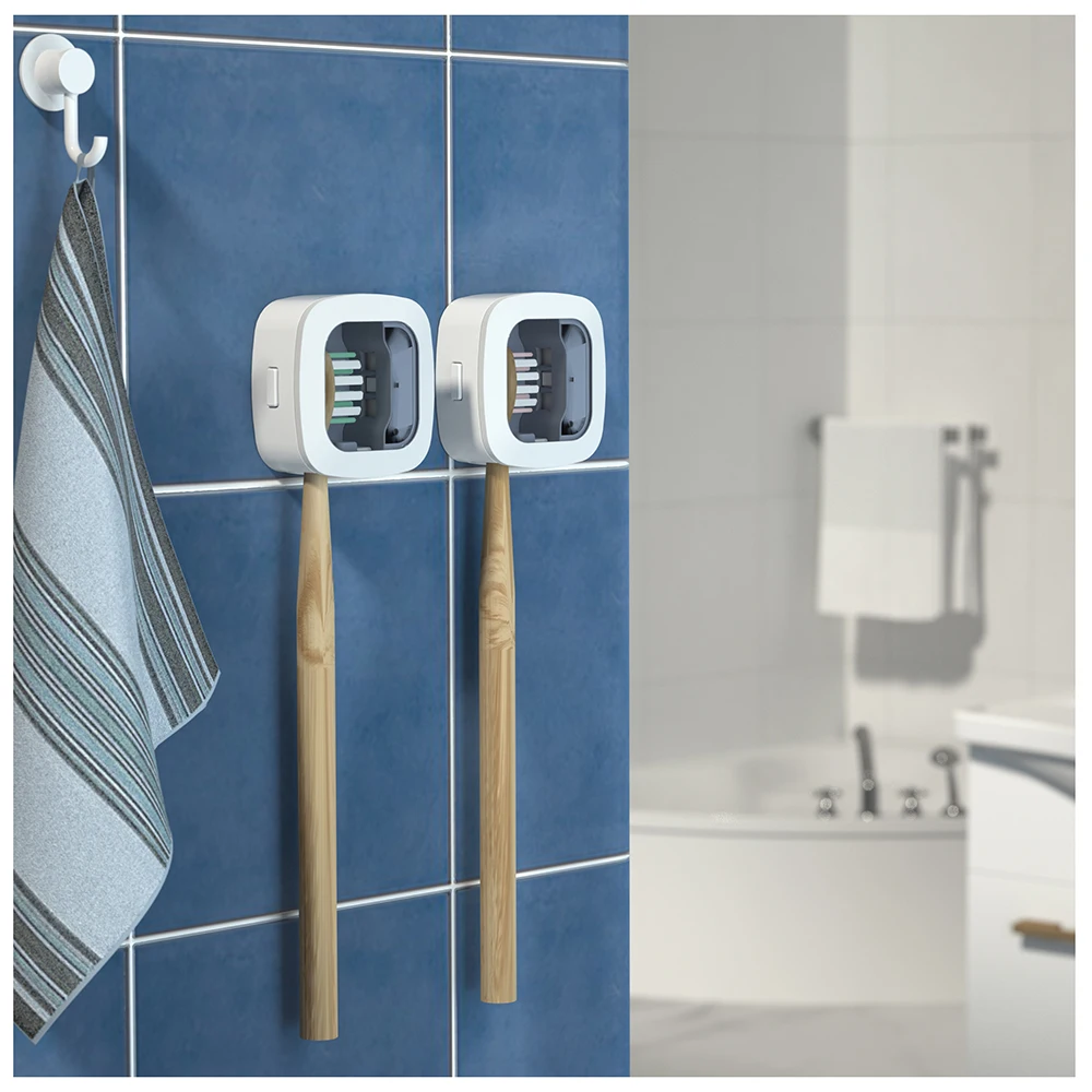 Прямая поставка, умный автоматический портативный дорожный футляр для дезинфицирующего средства для зубной щетки для взрослых, компактный футляр для стерилизации зубной щетки