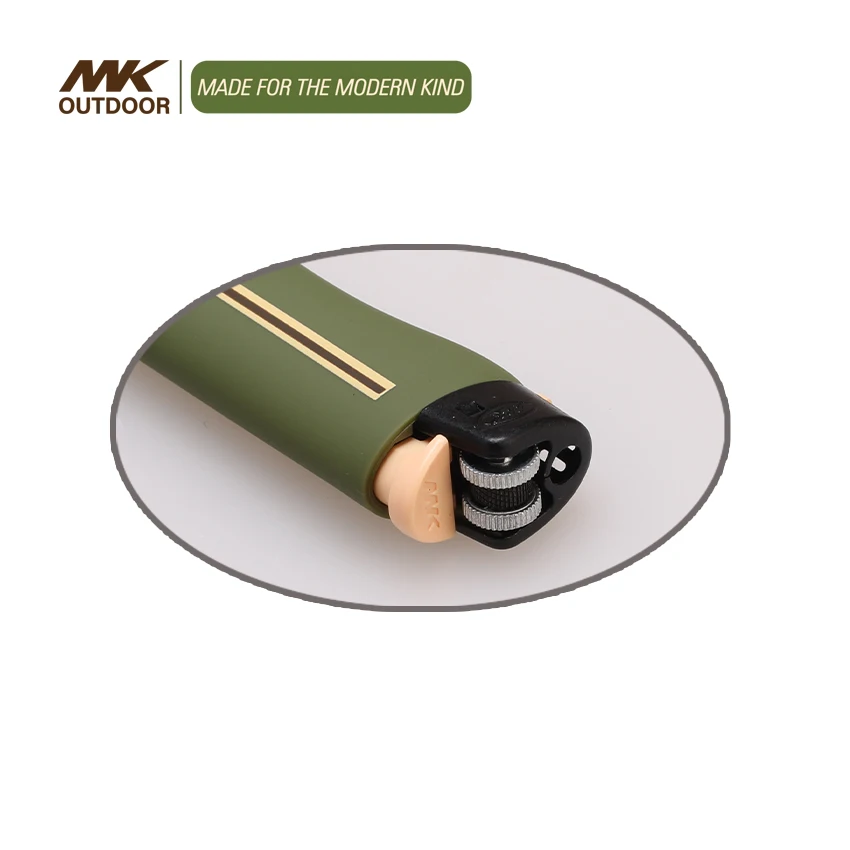 MK cigarette box plus flint stone wheel lighter sleeve pink flame for fuel lighter