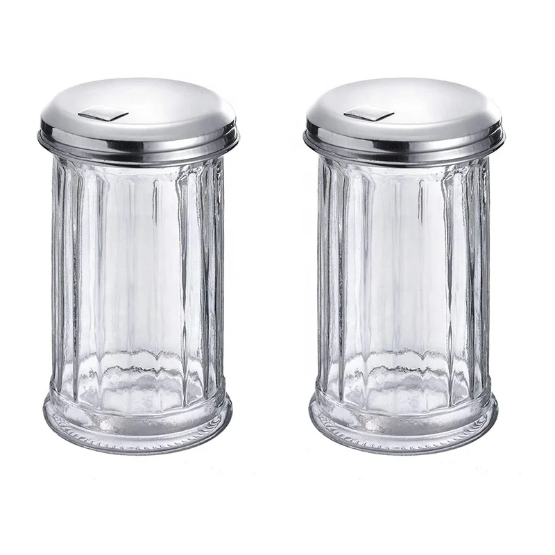 
Sugar Dispenser Glass kitchen Canister Spice Jar With Stainless Steel Lid 
