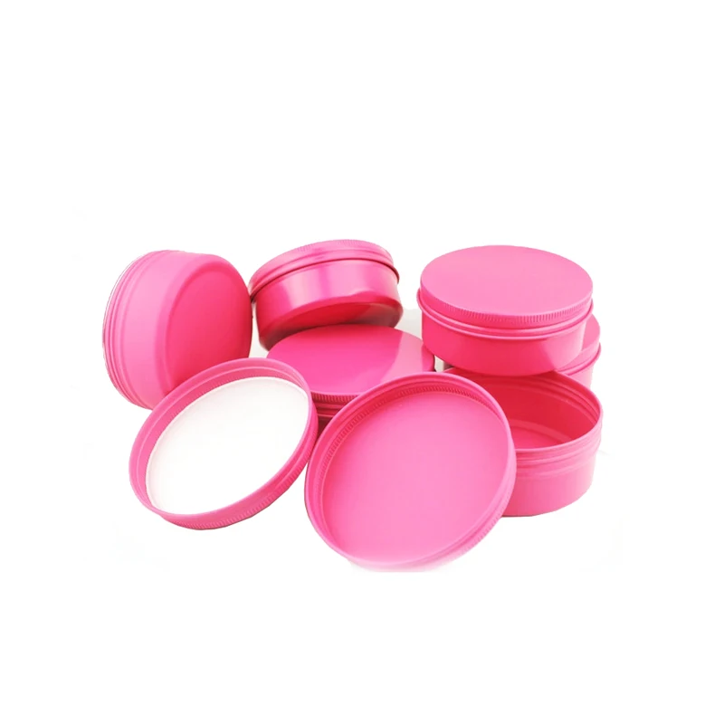100g Round Storage Balm Oils Tea Packaging Cosmetic Cream Candy Spice Pill Mint Small Metal Aluminium Tin Box With Screw Lid Jar