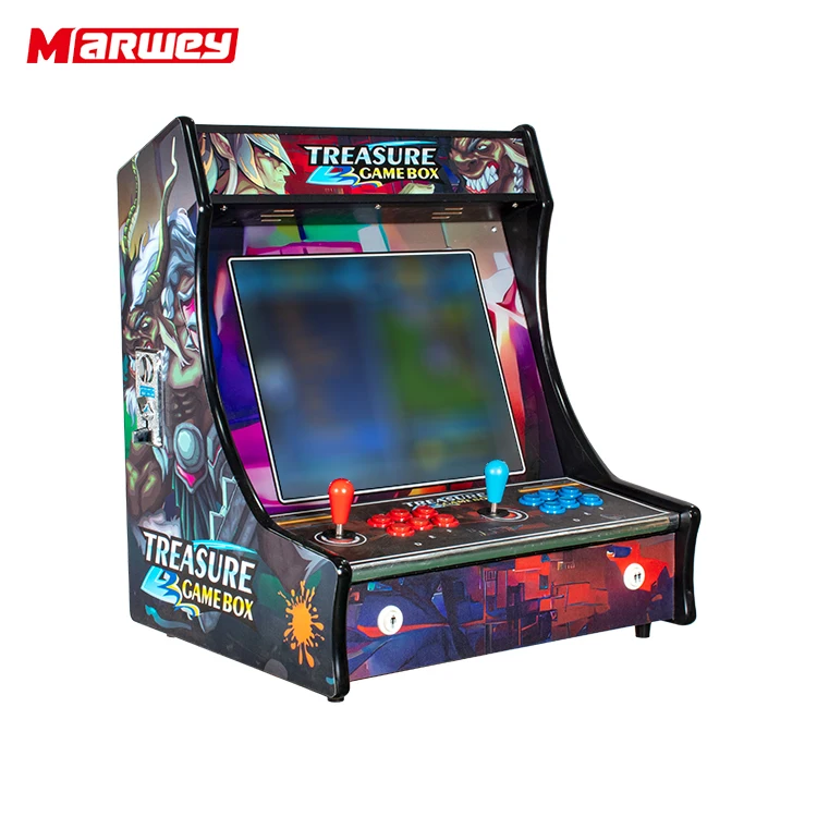 Wholesale Cheap Mini Bartop Retro Arcade Cabinet Coin Operated Fighting Video Game 19inch Tabletop Game Machine Manufacturer