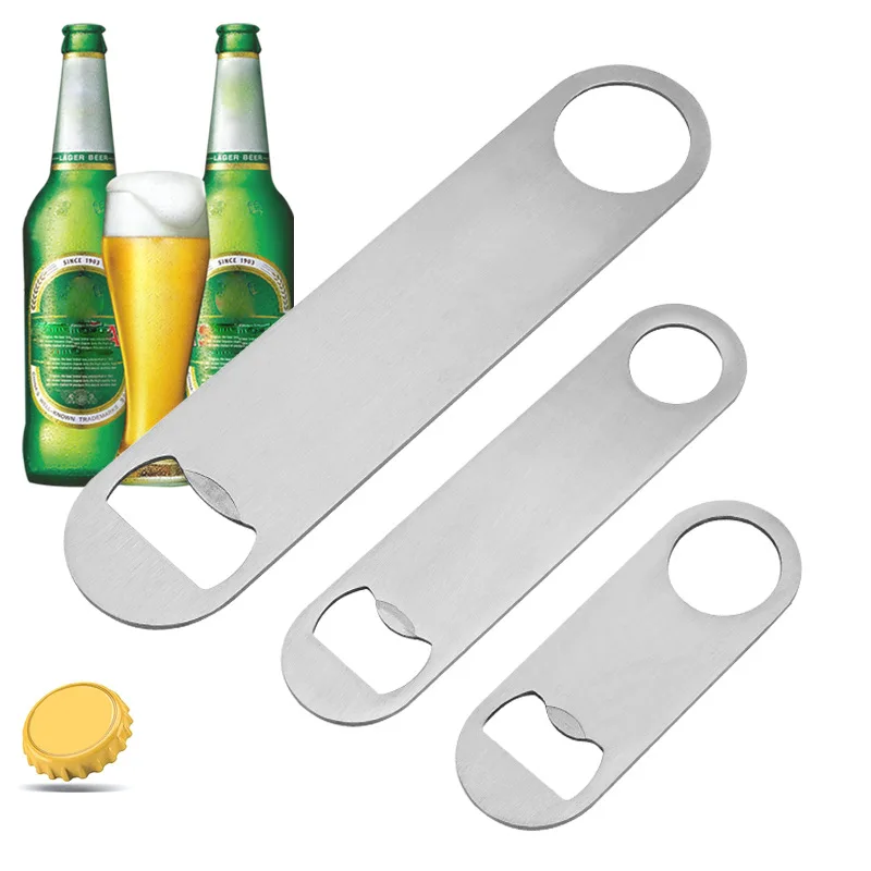 Custom Logo Promotion Gift Blank Stainless Steel Beer Bottle Opener Mini Durable Bottle Cap Opener